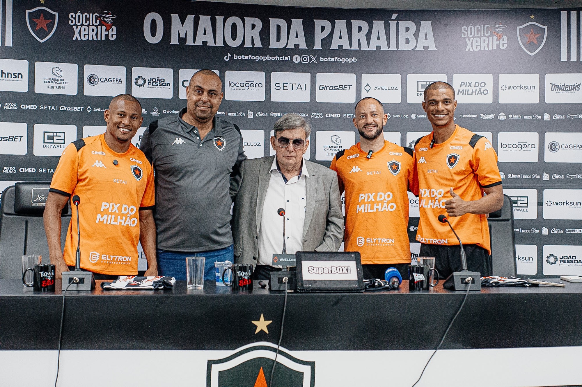 Botafogo-PB apresenta Diogo Tavares, Lucas Cândido e Léo Pereira